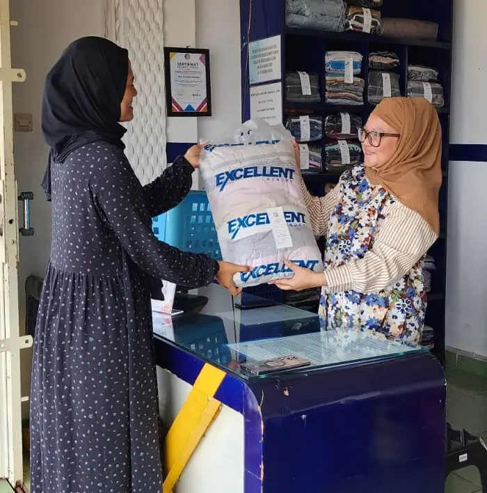 Contoh pelayanan customer Excelent laundry Yogyakarta